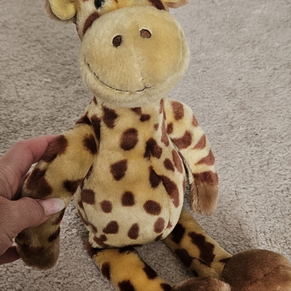Plush Giraffe Toy - Brown and Tan